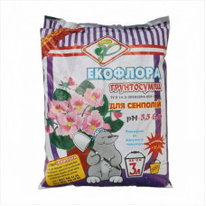 Soil mix for saintpaulias «Ecoflora» - 3,5 l